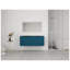 Meuble-lavabo mural 46,88 po avec 3 portes à fermeture en douceur bleu lac