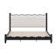 Lit plateforme classique en bois avec tête de lit tapissier festonnée élégante-126048814-126048816