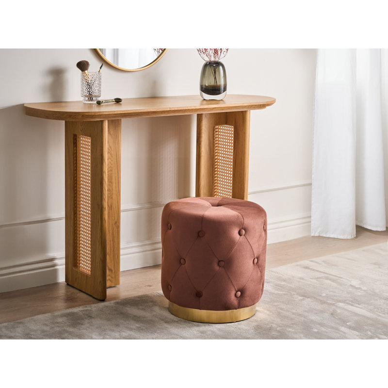Pouffe Velvet 40 cm 40 cm 41 cm, Brown