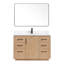 Meuble-lavabo simple 48 po avec plateau en pierre et miroir Cloverfield-93496091-93496089