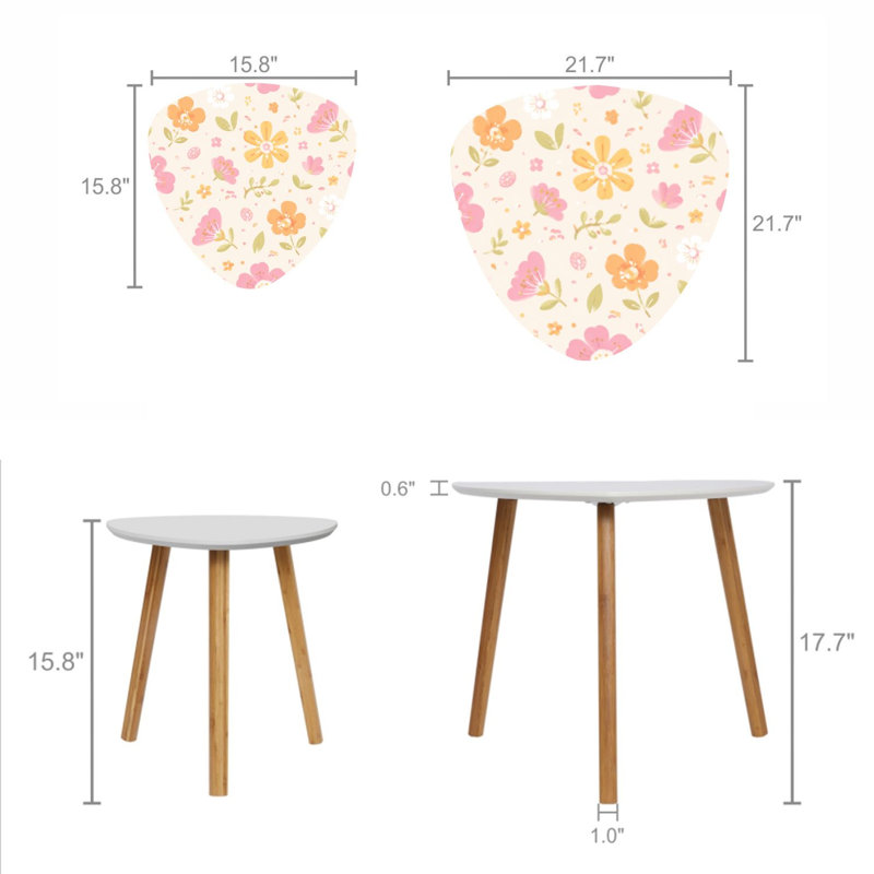 Ensemble de 2 tables basses gigognes Triangle