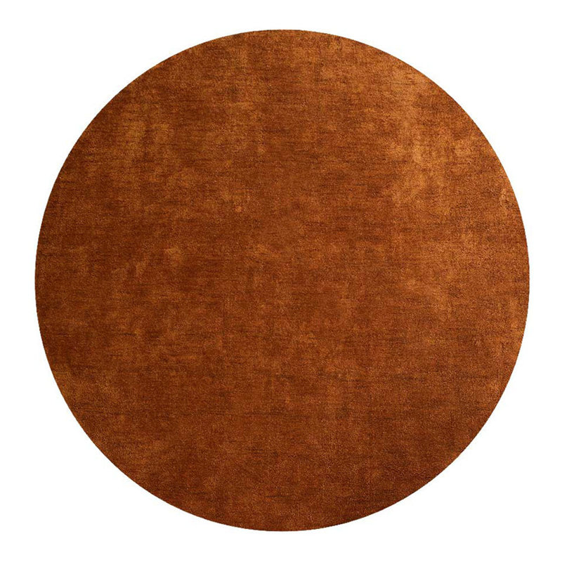 Birck HAND KNOTTED LOOM SILK ECO-FRIENDLY AREA RUGS  - Orange Color | Solid Design | Area Rugs for living room, Bedroom