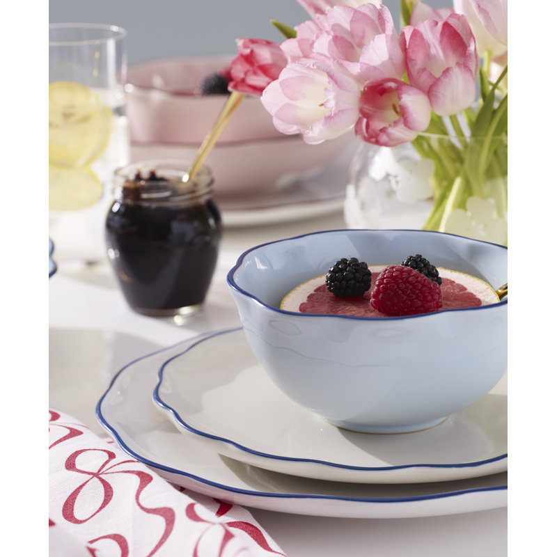 Garden Party 16-Piece Dinnerware Set, Blue