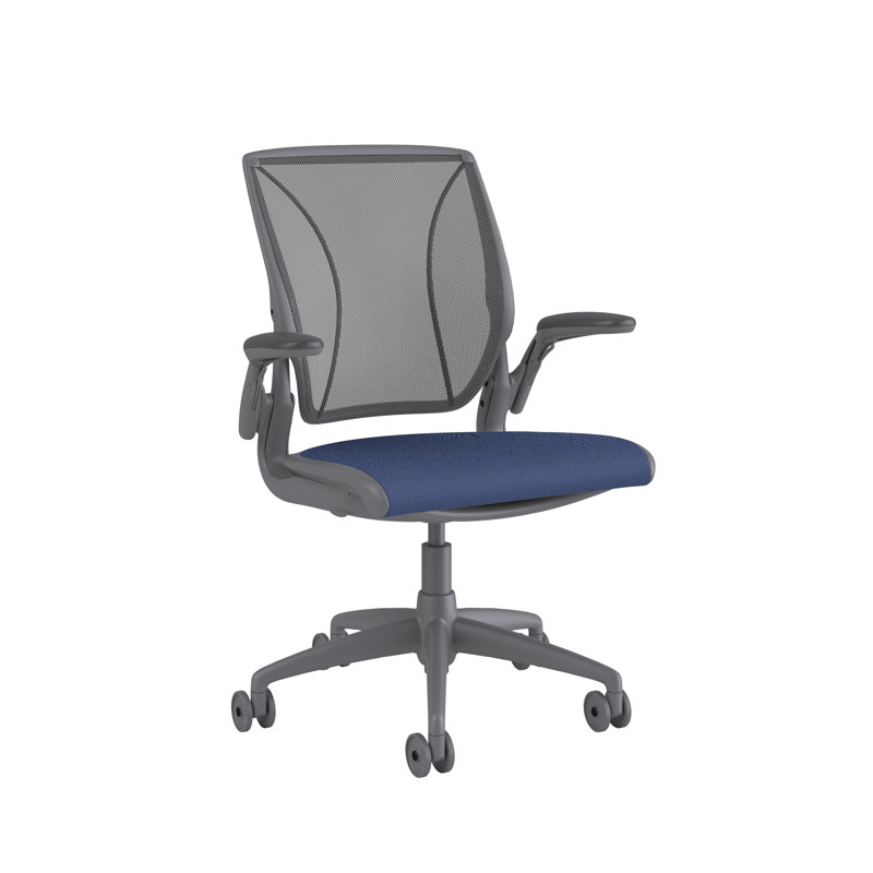 Diffrient World Wool Task Chair, Gray, Catena/Caraway, Corde/Peacock