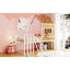Lit mezzanine simple avec toit et échelle Loda-1655796604