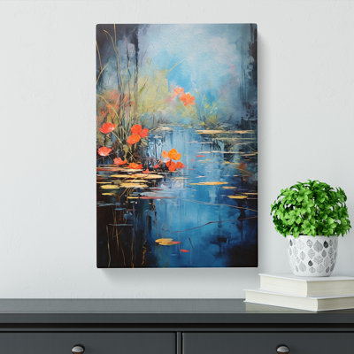 Pond Gestural - Wrapped Canvas