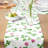 MARTHA STEWART Clover Meadow Table Reversible Runner Single Pack White/Green