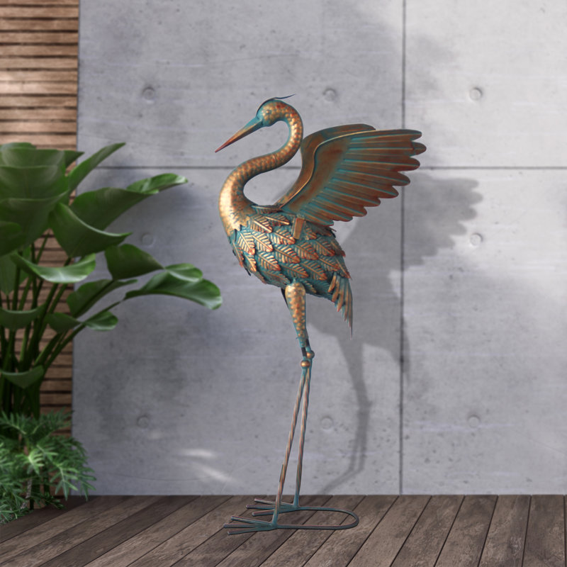 Statue de jardin Orlee Crane, Brun