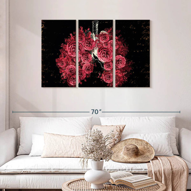 Harnek Rose Lungs, 36" H x 57" W