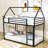 Neveah Twin Over Twin Metal House Bunk Bed-2005464521