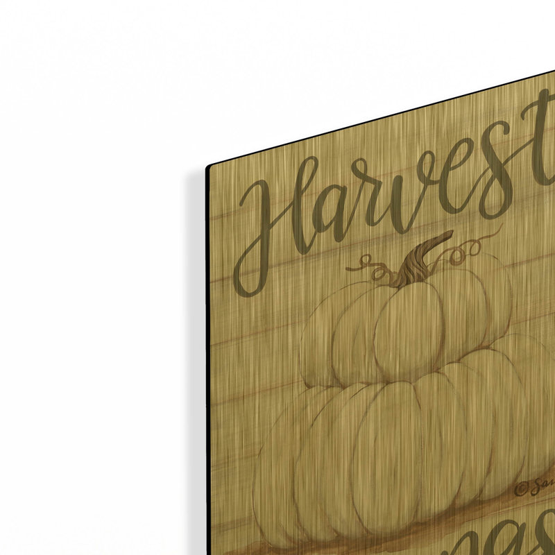«Harvest Blessings» par Sara Baker, art mural en métal doré, 12 po x 16 po, 12"x16"