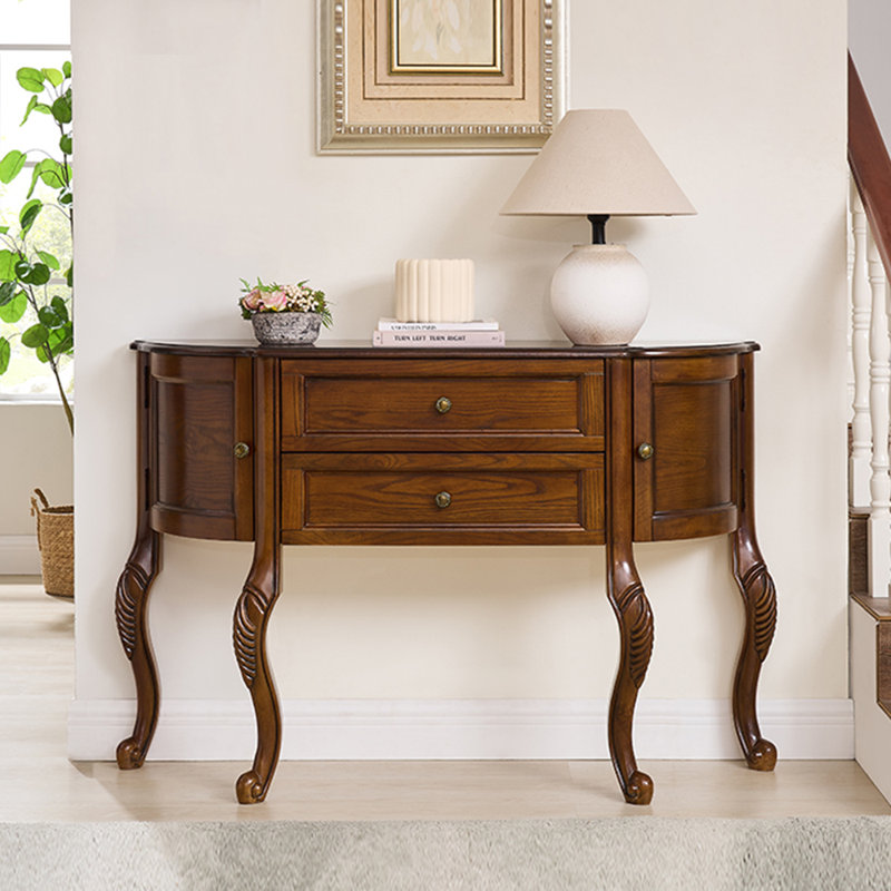 Console de style européen de luxe rétro, Brun