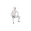 Crazy Wire Lounging Male Statue