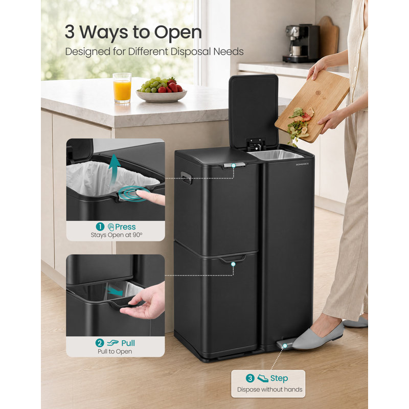 Recycling Bin - 50 L, Black