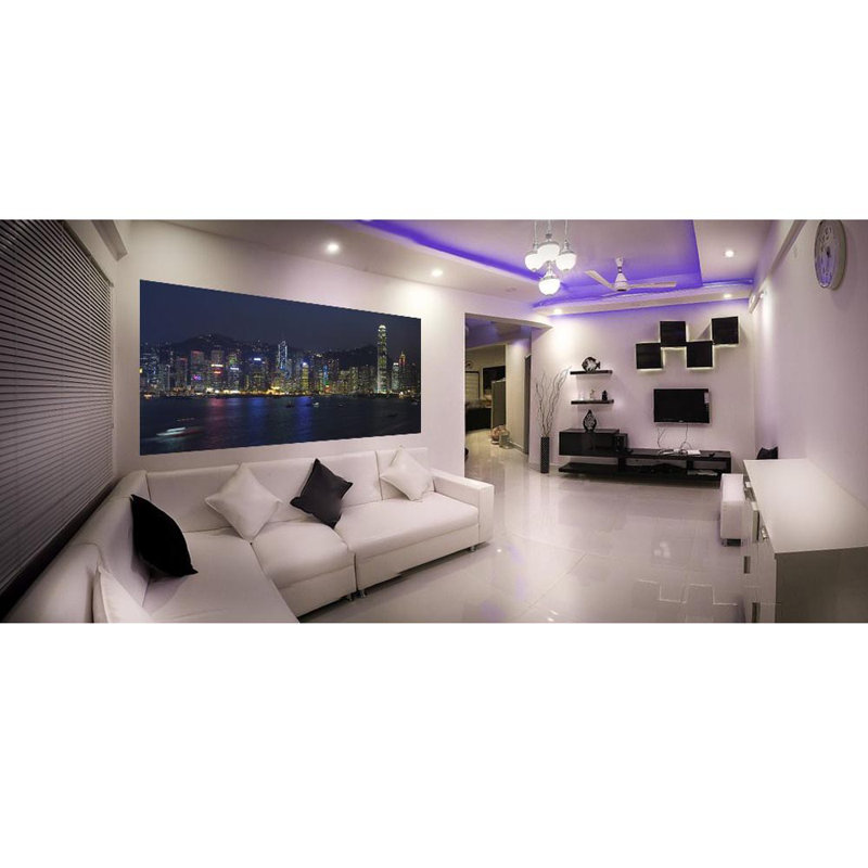 Adhésif décoratif scène de nuit de Hong-kong, H 40 po x l 84 po