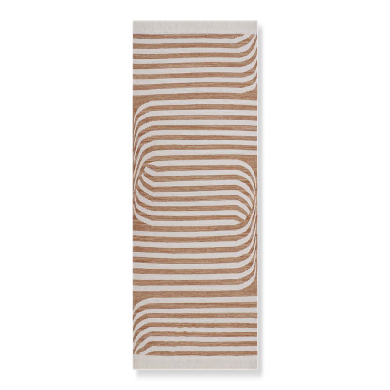 Striped Area Rug in Natural, Runner 2'6'' x 7'