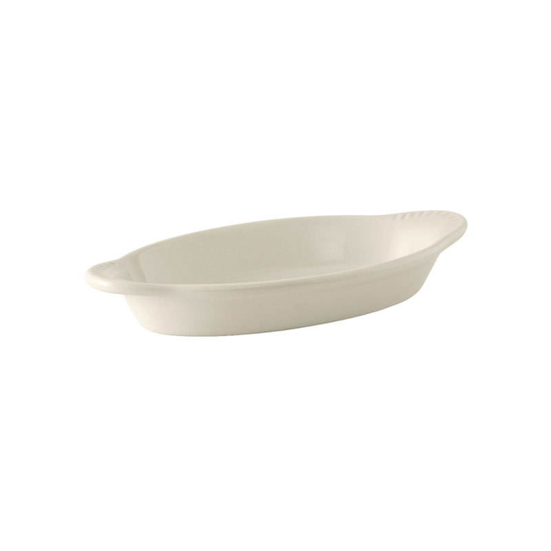Ovale en céramique 0,38 po Tuxton, Coquille d'œuf, 1.5" H x 4.38" W x 8.13" L