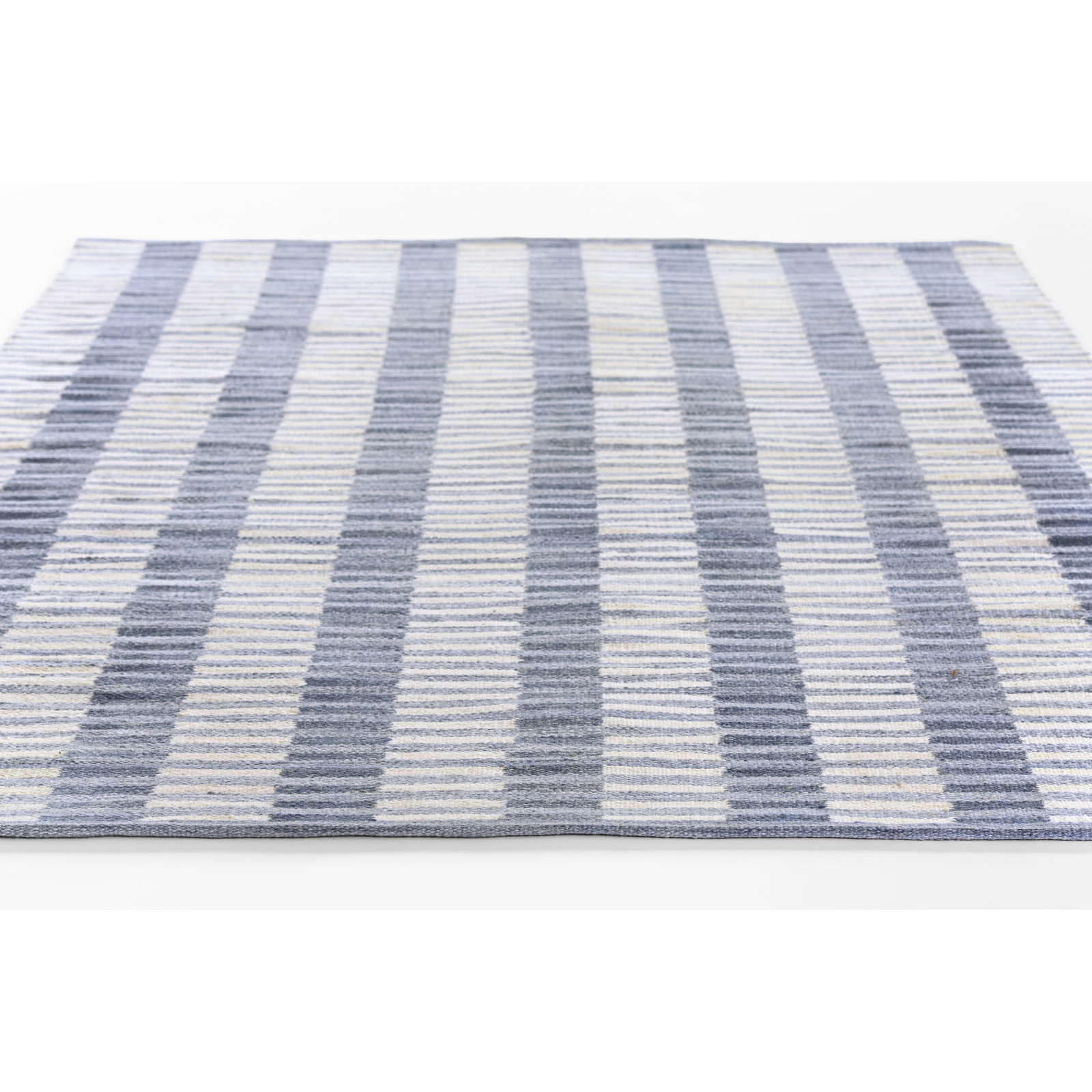 Acerra Blue Hand-Woven Striped Outdoor Rug, Rectangle 8'10" x 11'10"