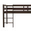 Lit mezzanine bas en bois avec échelle-858322153