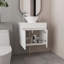 Meuble-lavabo vasque Manchester, deux tiroirs et tablette ouverte, blanc-1098534398