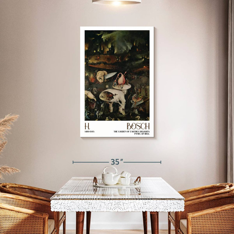 Panneau d'exposition «The Garden Of Earthly Delights» de Bosch, H 24 po x l 16 po