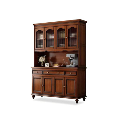 Nut-brown Solid Wood Sideboard