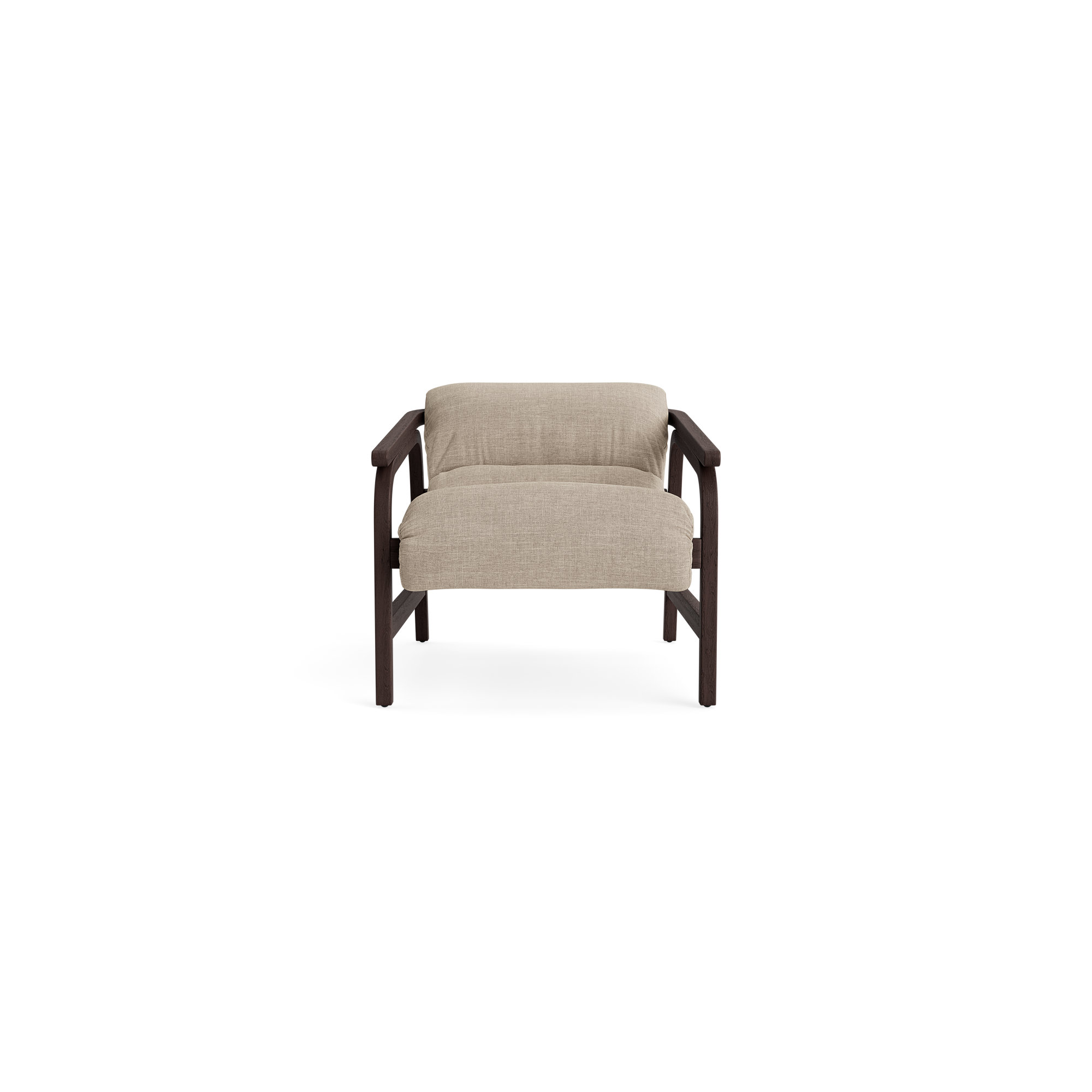 Cellire Chair, Taupe Polyester, Dark Brown Wood/Java