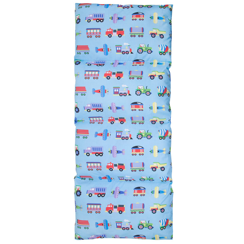 Trains, Planes & Trucks Blue Cotton Polyester Kids Floor Pillow Lounger
