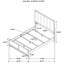 Dark Queen Panel Bed With Vertical Tufting On Beige Boucle Upholstered Headboard, Crafted From Rubberwood And Engineered Wood For Bedroom Elegant Touch In 59 - Inch Tall Headboard Covered Boucle,-1200311361