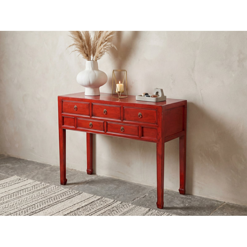 Annegreet 107cm Console Table, Dragon Red