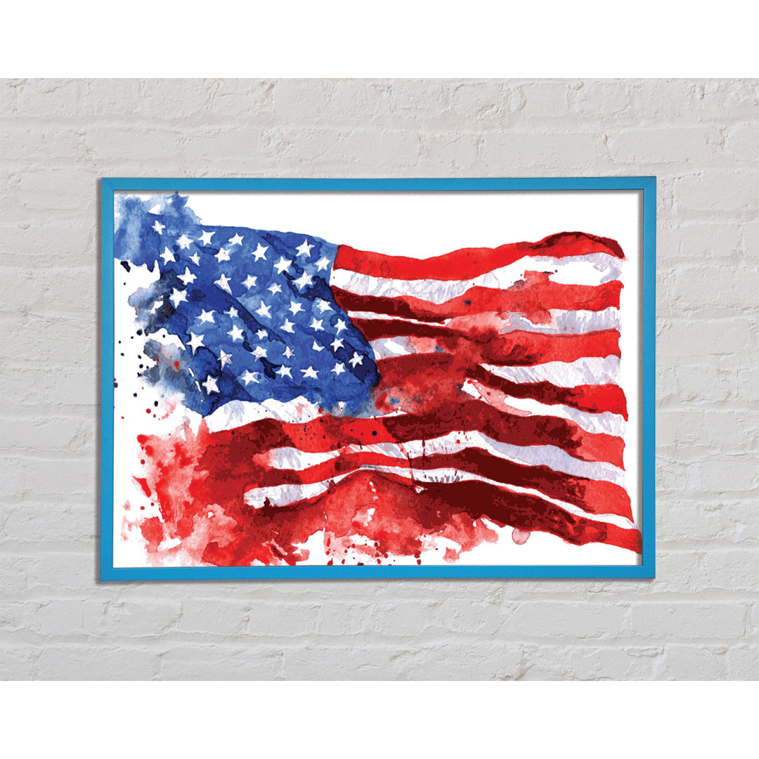 Leinwandbild The Ink Splatter American Flag