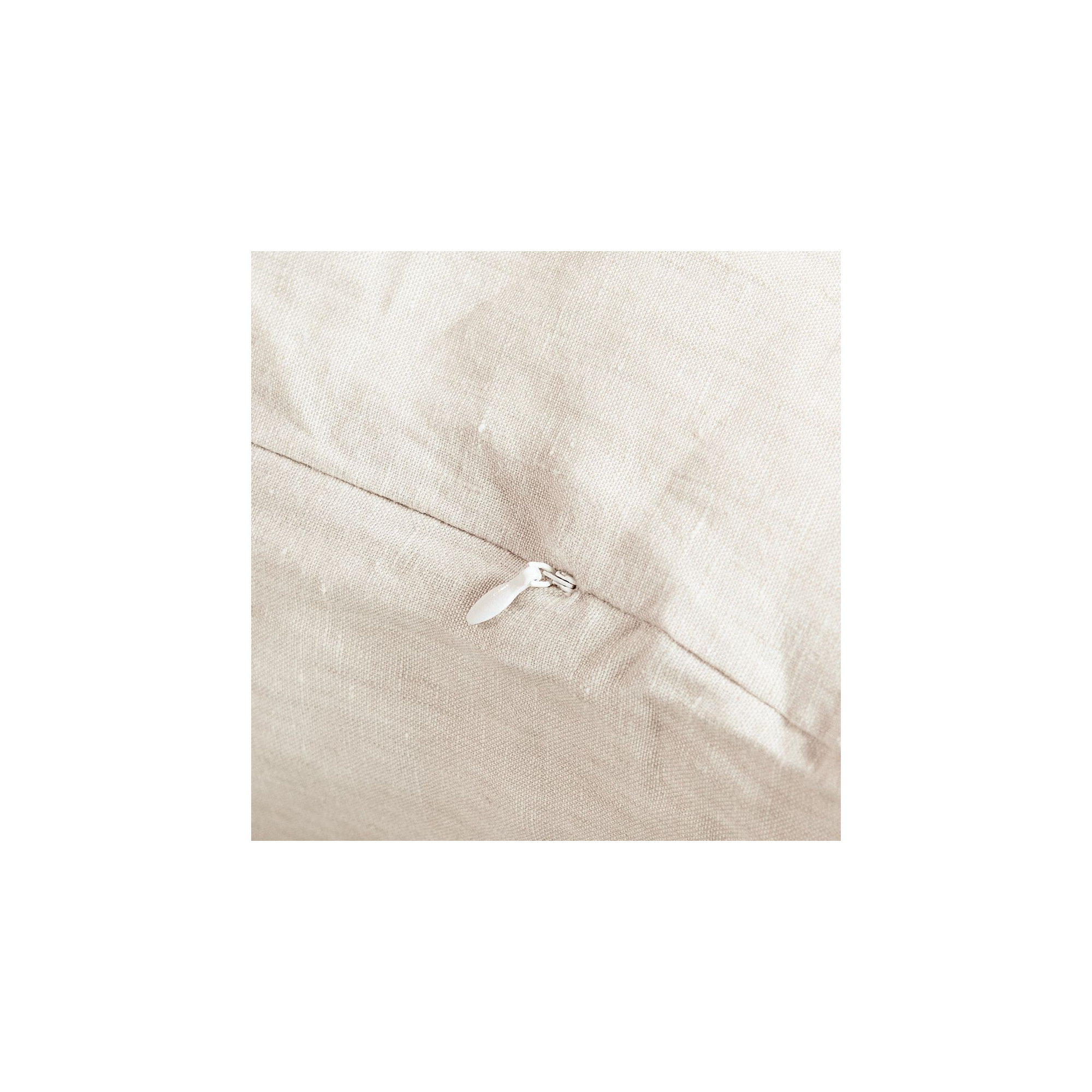 100% French Linen Pillow Sham, Putty Heather, Square 26"