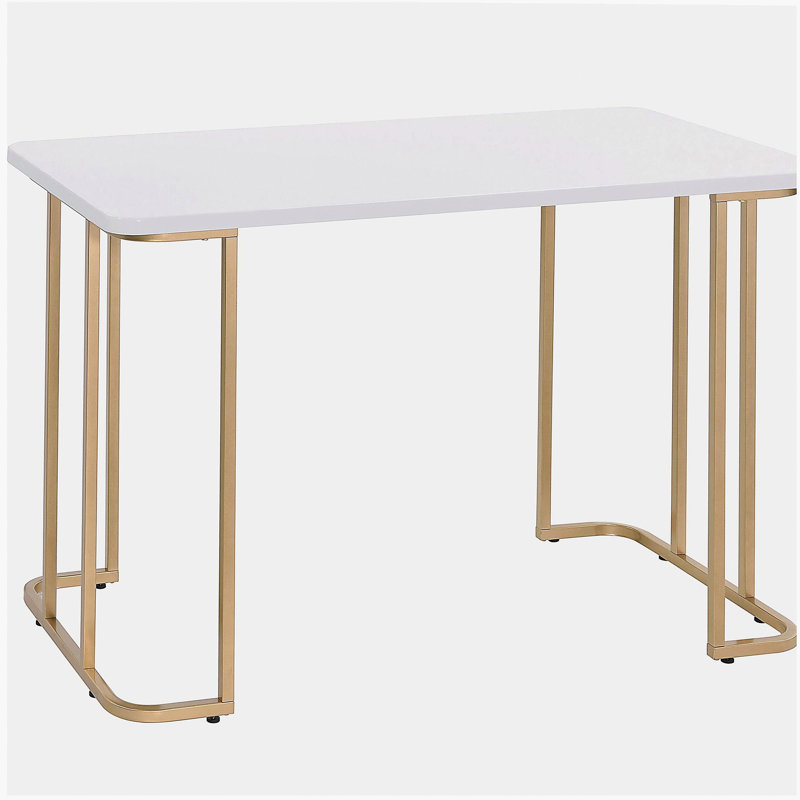 Bureau à livres or blanc