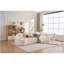 Canapé courbé désossé, canapé modulaire à compression de 110 po, blanc haute densité, canapé-lit pour salon, salon, appartement, chenille-430488446
