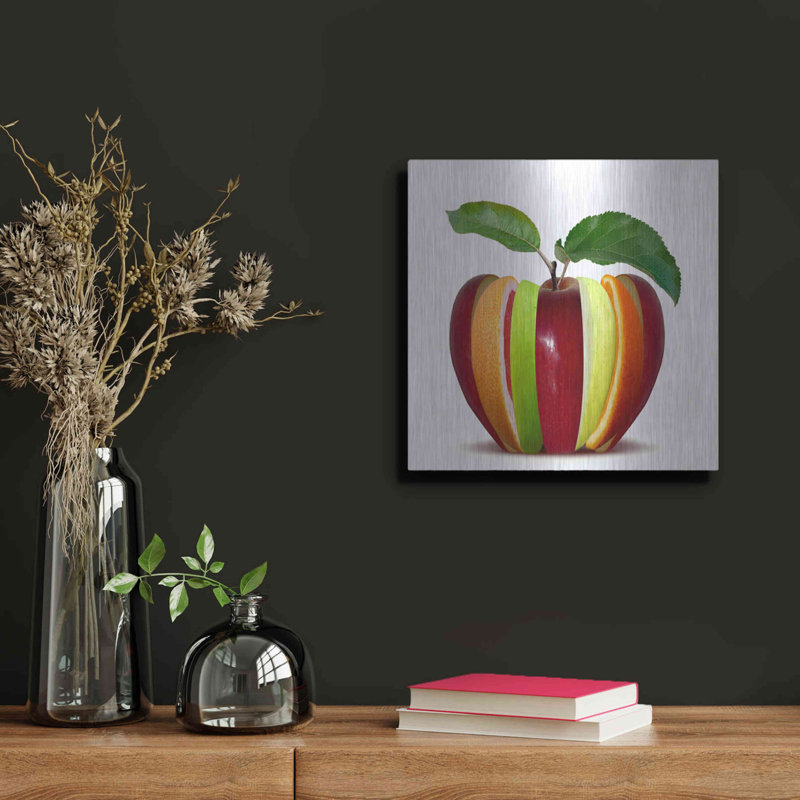 «Fruitfully», art mural en métal, H 12 po x l 12 po