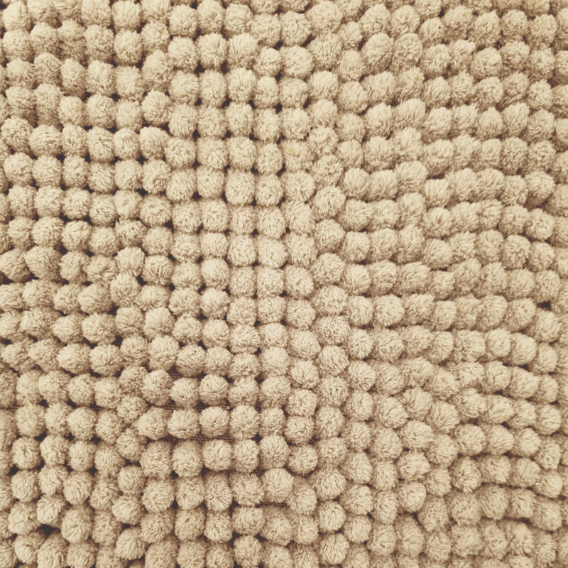 Centreville Chenille Non Slip Bath Mat, 90cm L x 60cm W, Stone