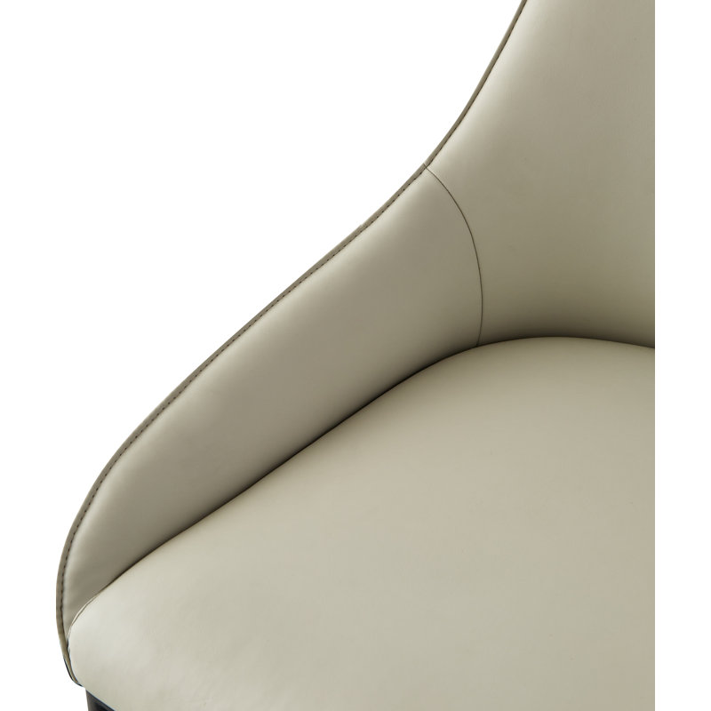 Chaise de salle à manger en polyuréthane Kamiria avec pieds robustes en métal