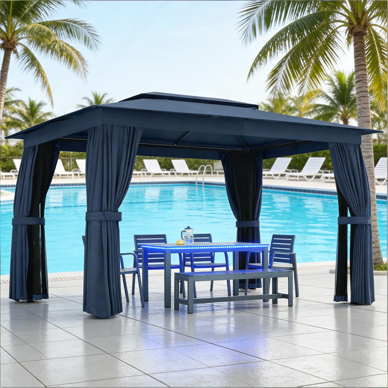 Abri à double toit, abri de jardin extérieur, abri de patio