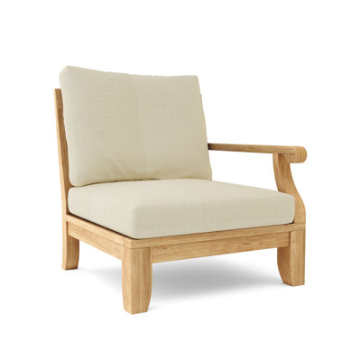 Riviera Outdoor Teak One Arm Lounge Chair