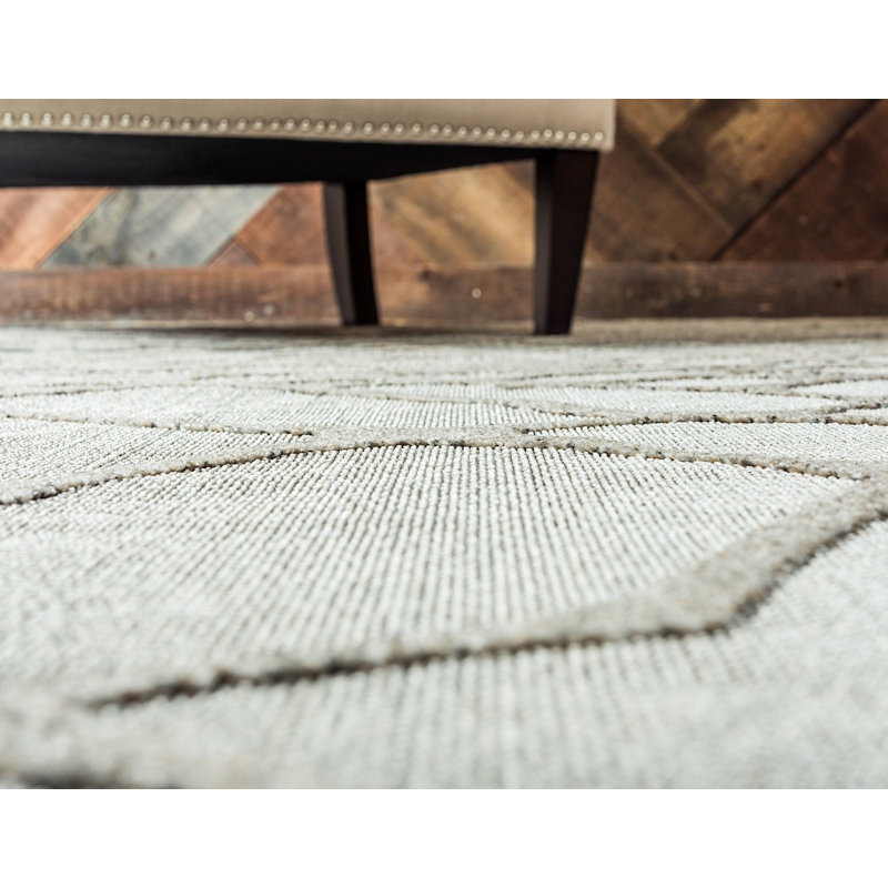 Lewellen Abstract Beige/Yellow Indoor / Outdoor Area Rug, Runner 2' x 6'