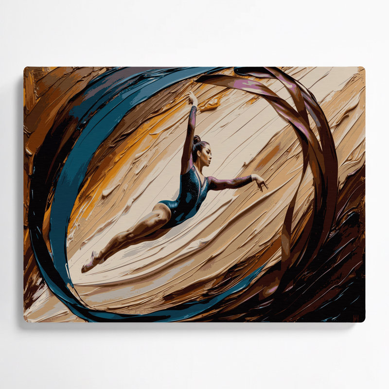 Art mural en métal Sports Gymnastic, H 16 po x l 20 po