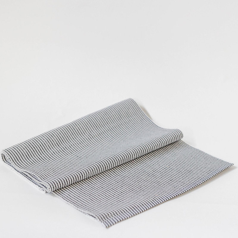 Chemin de table rayé en coton 14 po x 72 po