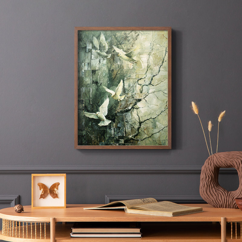 ANIMALS Series XLIV - reproduction encadrée de qualité supérieure - prête à être accrochée - aucun clou requis, Noyer