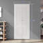 Porte pliante à 2 panneaux à peindre, bois manufacturé apprêté blanc, trousse de quincaillerie complète incluse-123534303
