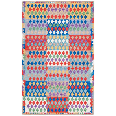 Tapis rouge / bleu Horwich 406