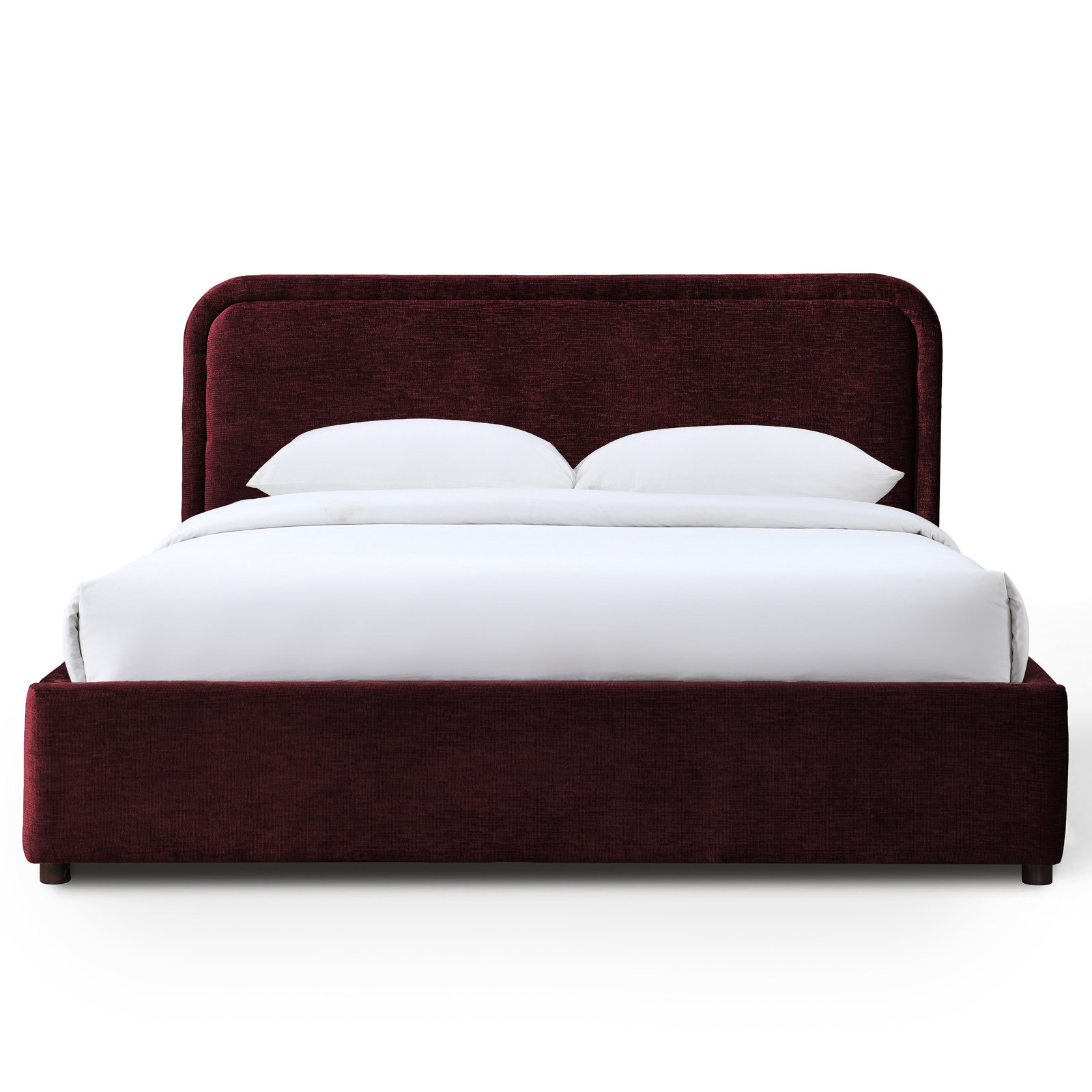 Baneza Platform Bed, Queen, Burgundy