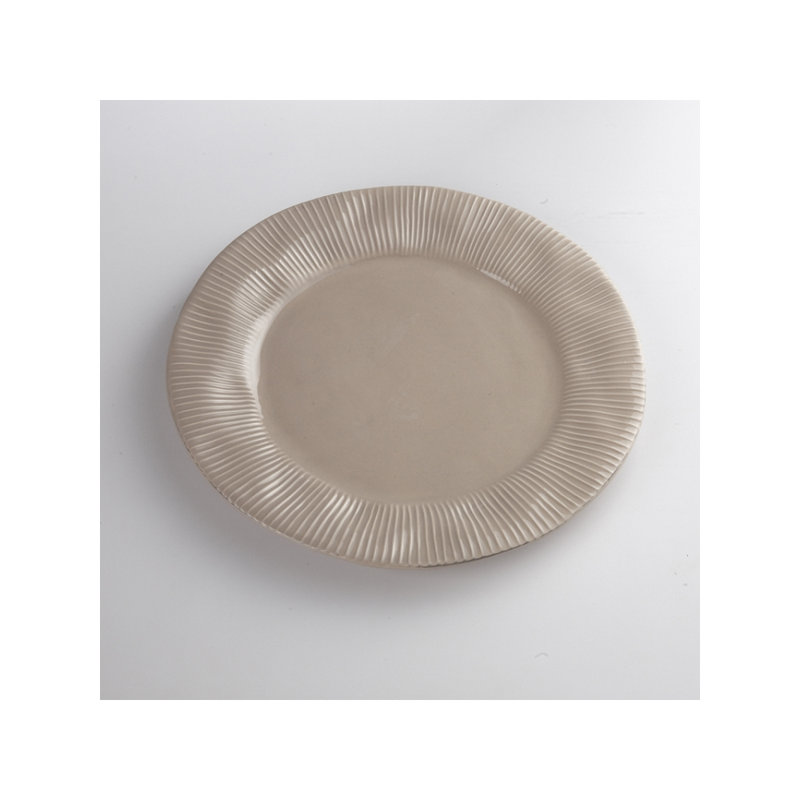 Assiette plate 11 po Travis, Beige