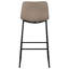 Siège de bureau de style moderne avec siège tapissier en similicuir taupe, confortable