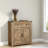 Rustic Light Gray Sideboards & Buffets, Wood & Mdf Barn Door Kitchen Storage