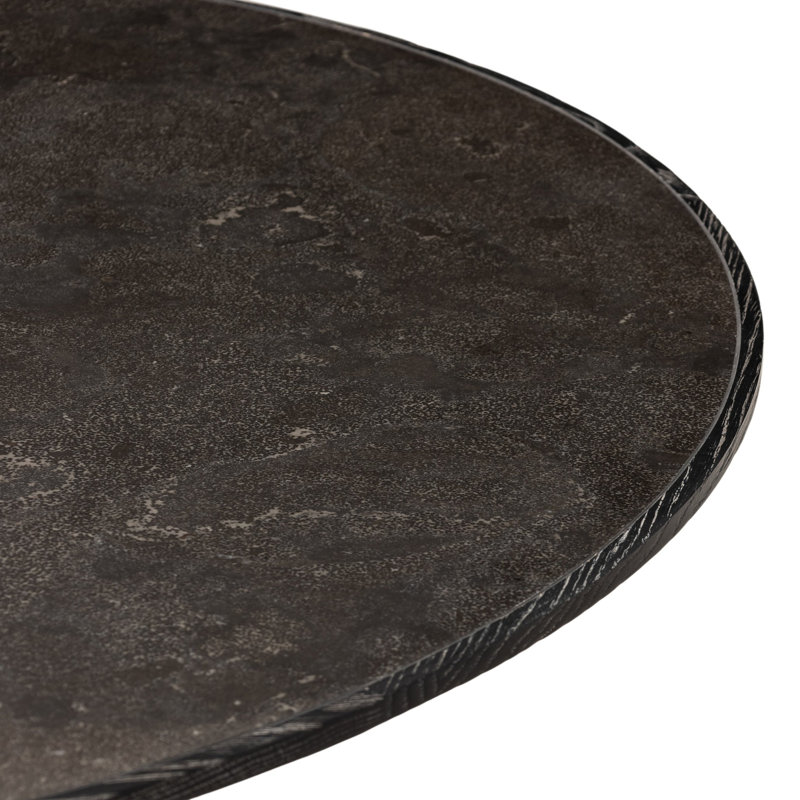 Skye Round Dining Table, Bluestone/Washed Black